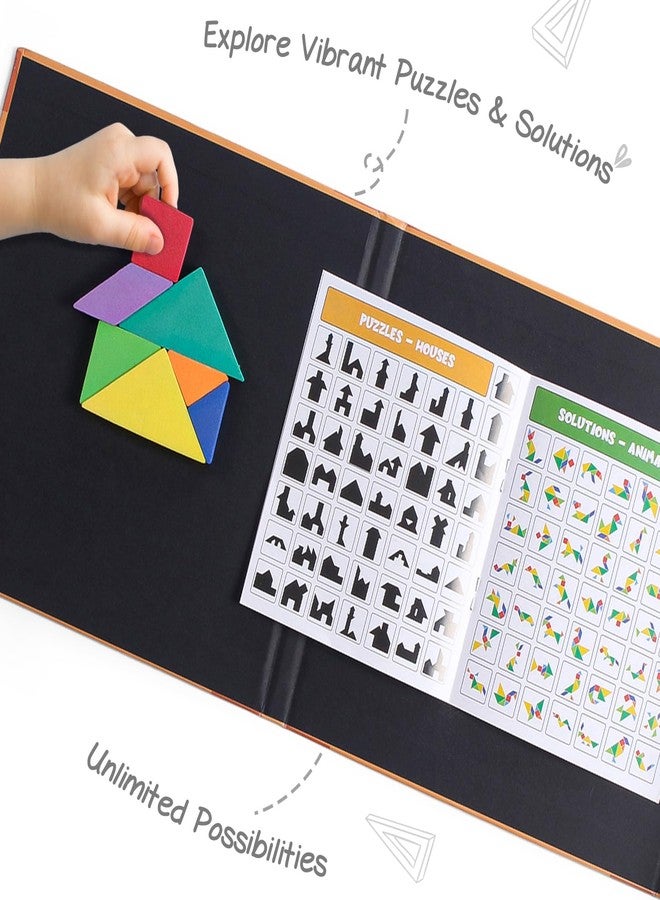 FIRSTCRY INTELLISKILLS لعبة أحجية تانغرام مغناطيسية مميزة من إنتليس سكيلز لتنمية مهارات الدماغ للأطفال، لعبة تعليمية وسفرية مناسبة للبنات والأولاد من عمر 3 سنوات فما فوق، ألعاب لتنمية الذكاء، معتمدة من BIS، هدية عيد ميلاد (قابلة للطي) - Image 2